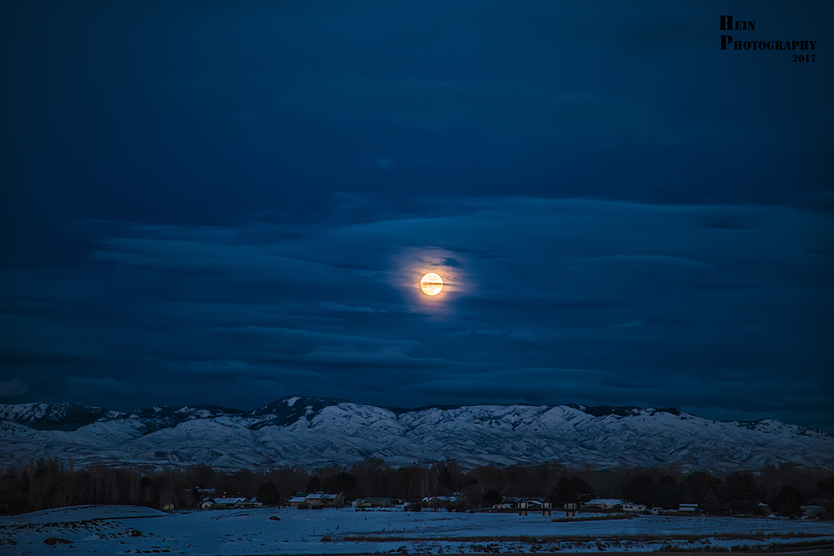 Moon Over the Boise Foothills